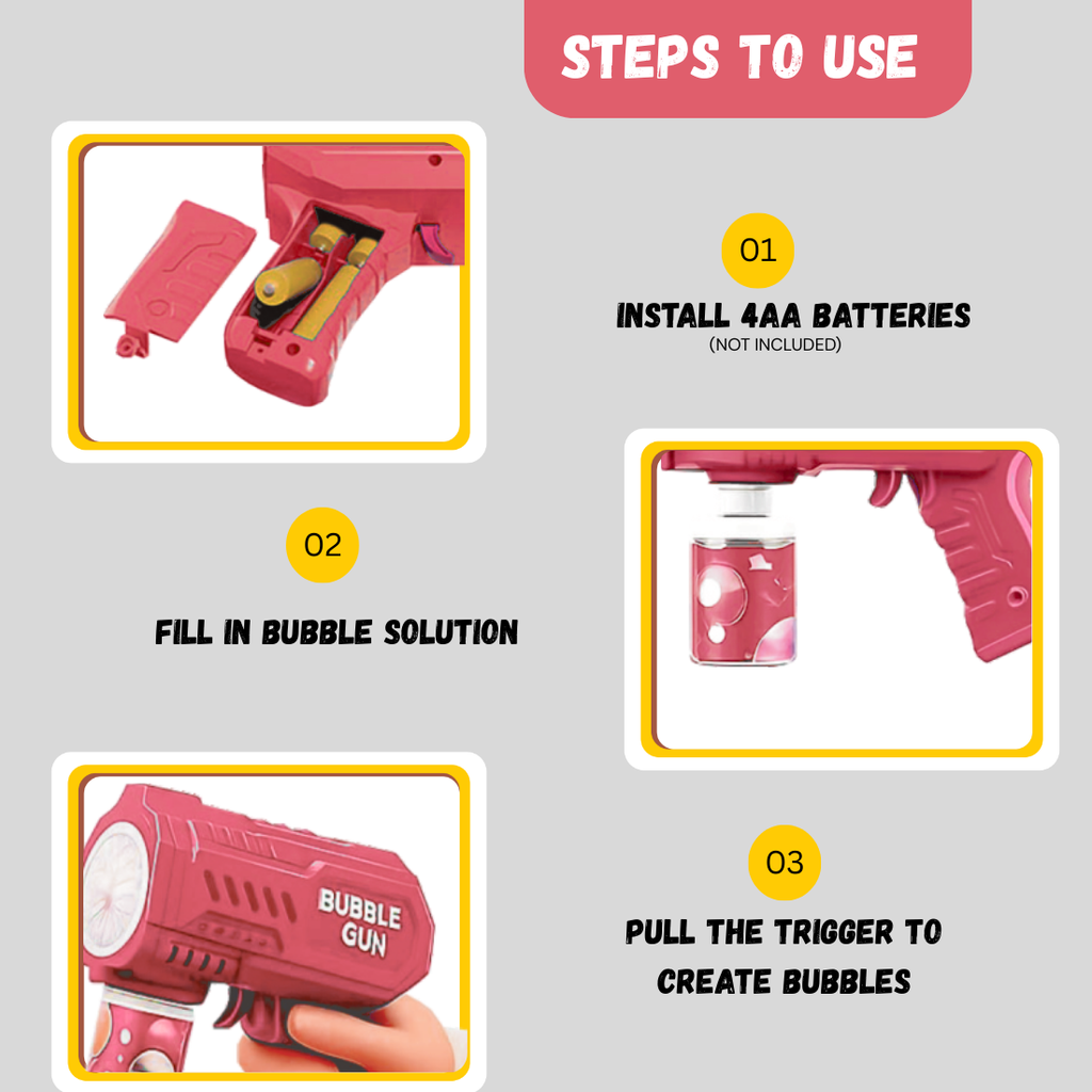 KidsBug Bubble Gun Machine for Kids Toddlers 5000 Bubbles Per Minute Guns & Darts