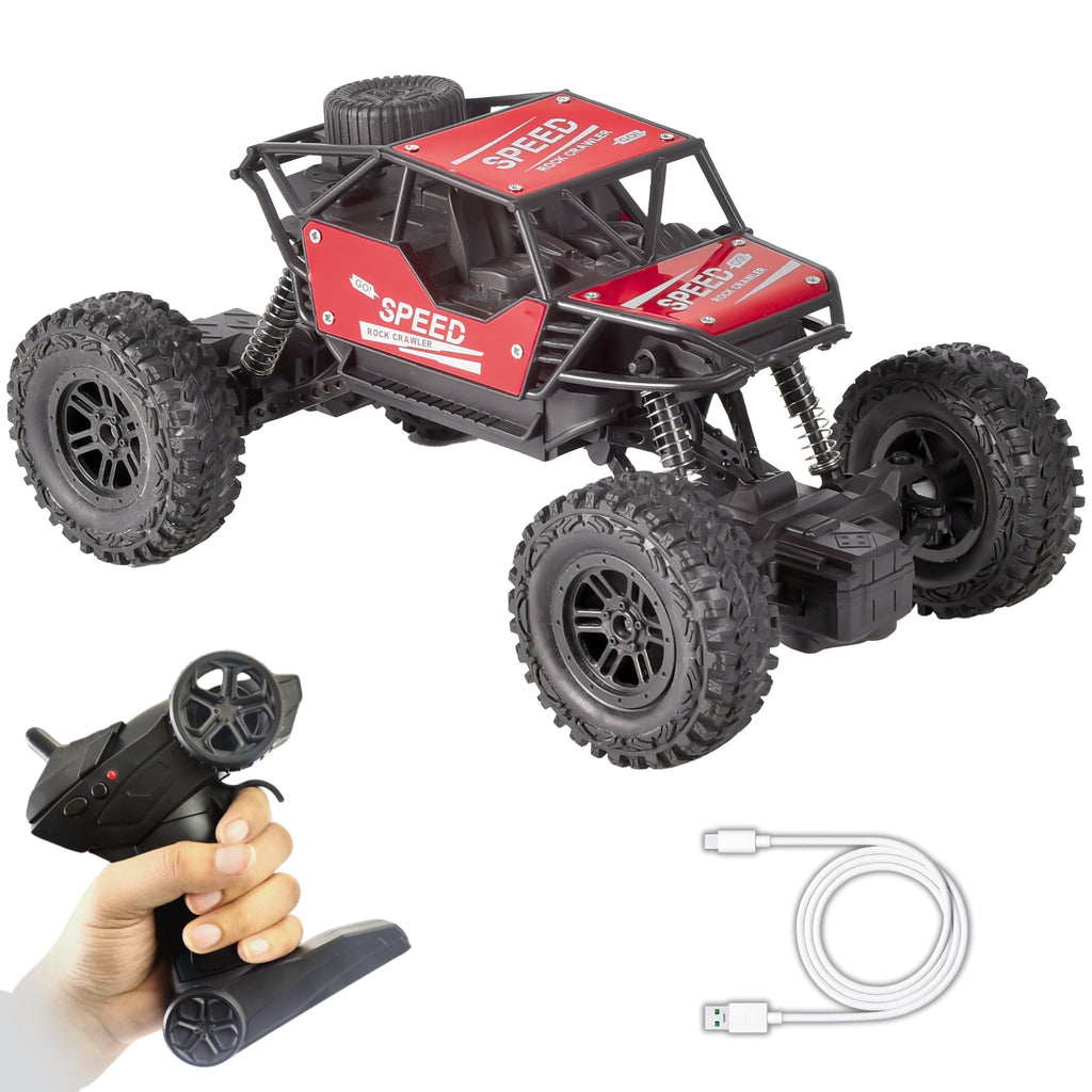 KidsBug Remote Controlled Rock Crawler RC Monster Truck, 4 Wheel Drive  (Red)